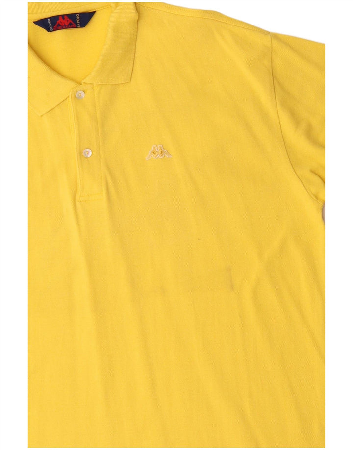 KAPPA herre poloshirt 2XL gul bomuld
