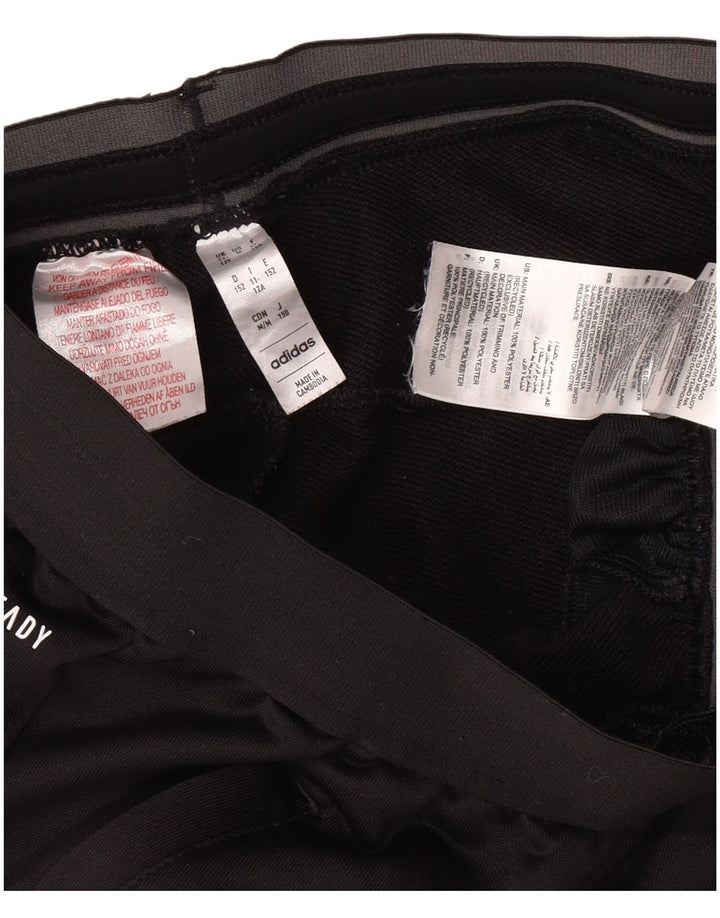 ADIDAS Boys Aeroready Tracksuit Trousers 11-12 Years  Black Polyester