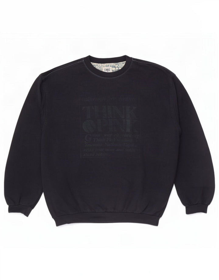 Tænk Pink Herre Grafisk Sweatshirt Jumper 2XL Navy Blue