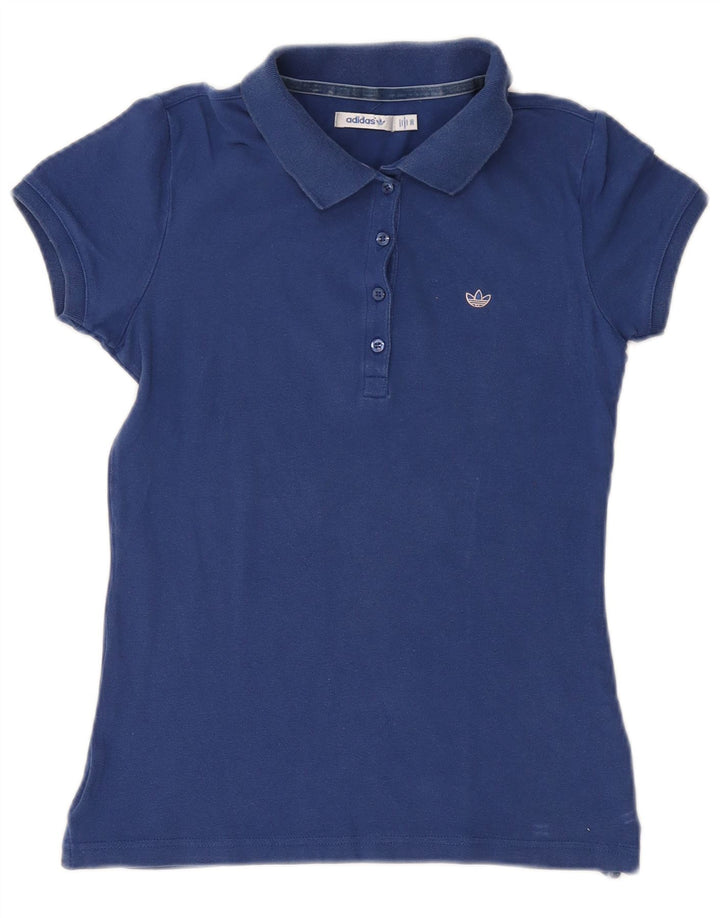 Adidas Dame Polo Shirt EU 36 Small Navy Blue Bomuld
