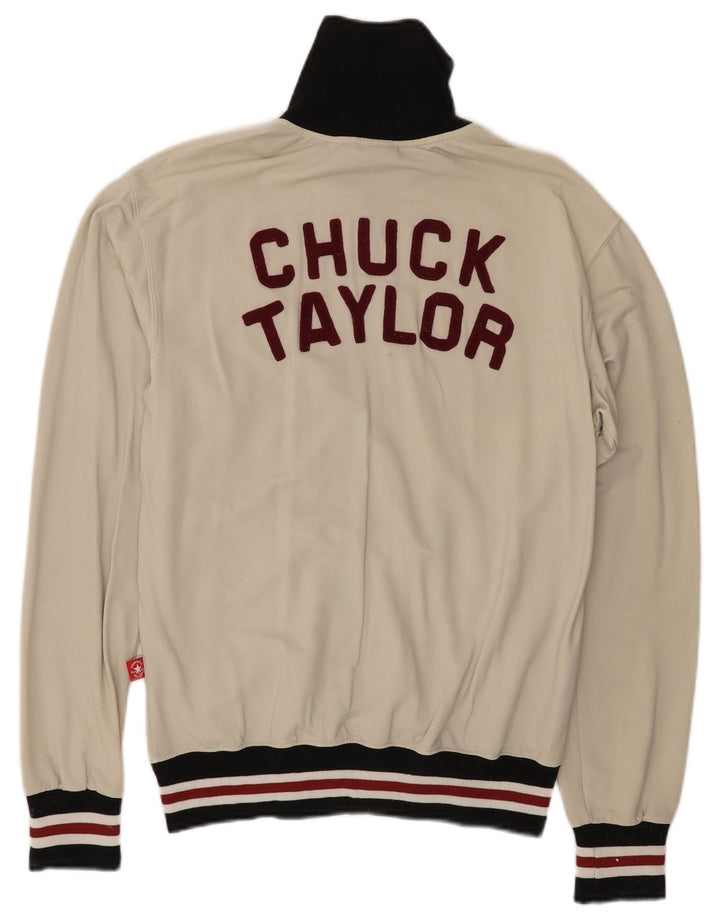 CONVERSE Mens Chuck Taylor Graphic Tracksuit Top Jacket Large Off White