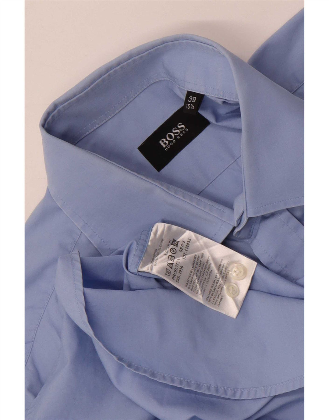 Hugo Boss Herreskjorte Str. 39 15 1/2 Medium Blå Bomuld
