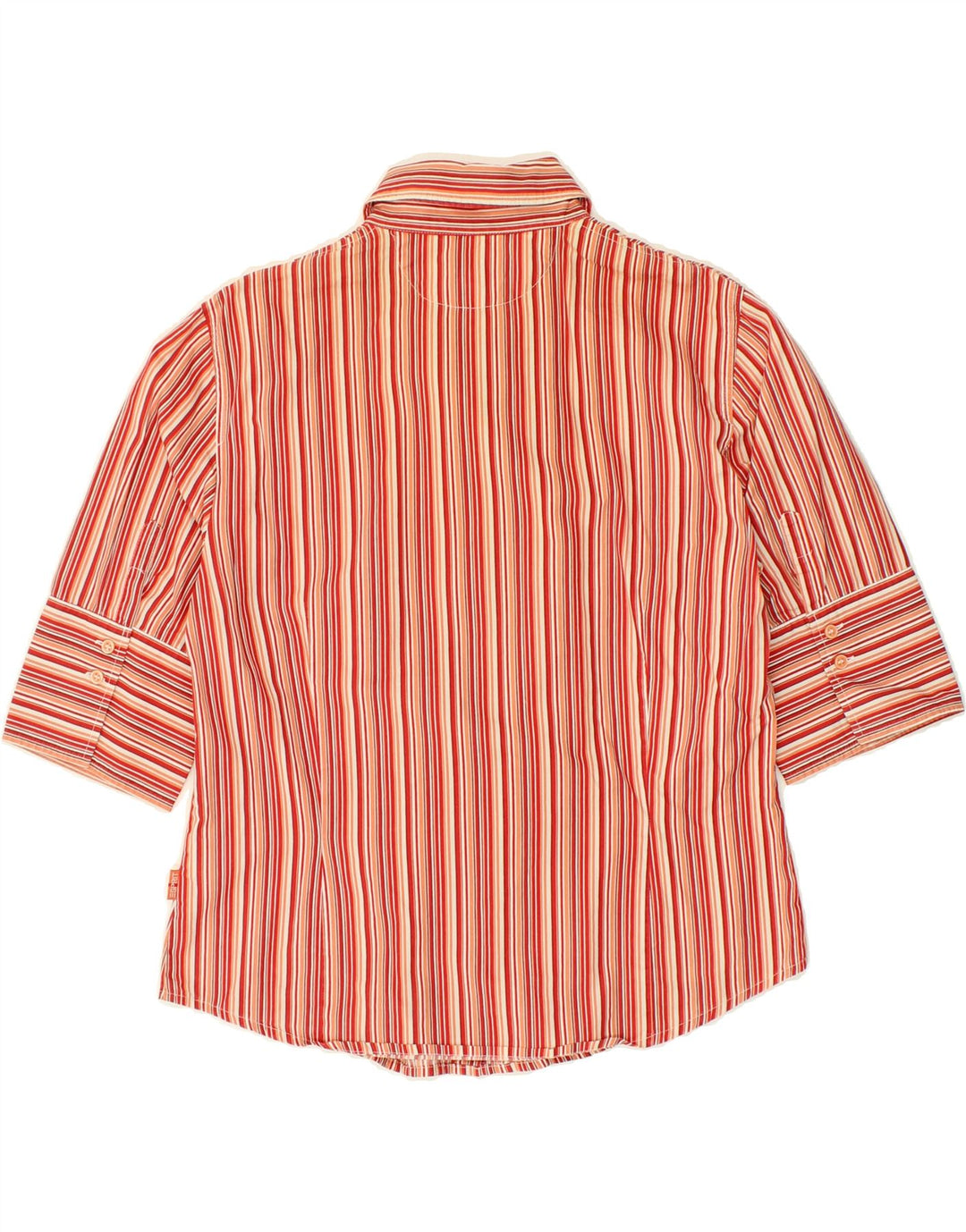 ESPRIT Womens Short Sleeve Shirt UK 16 Large Red Striped Cotton Vintage Esprit and Second-Hand Esprit from Messina Hembry 