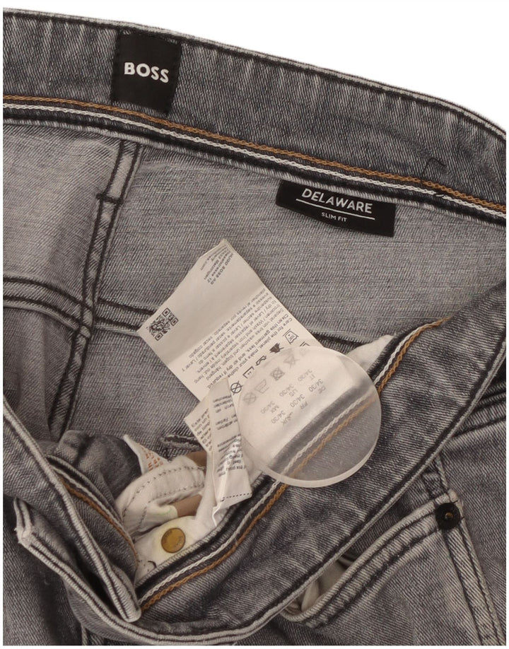 Hugo Boss Herre Delaware Slim Jeans W34 L30 Blå Bomuld