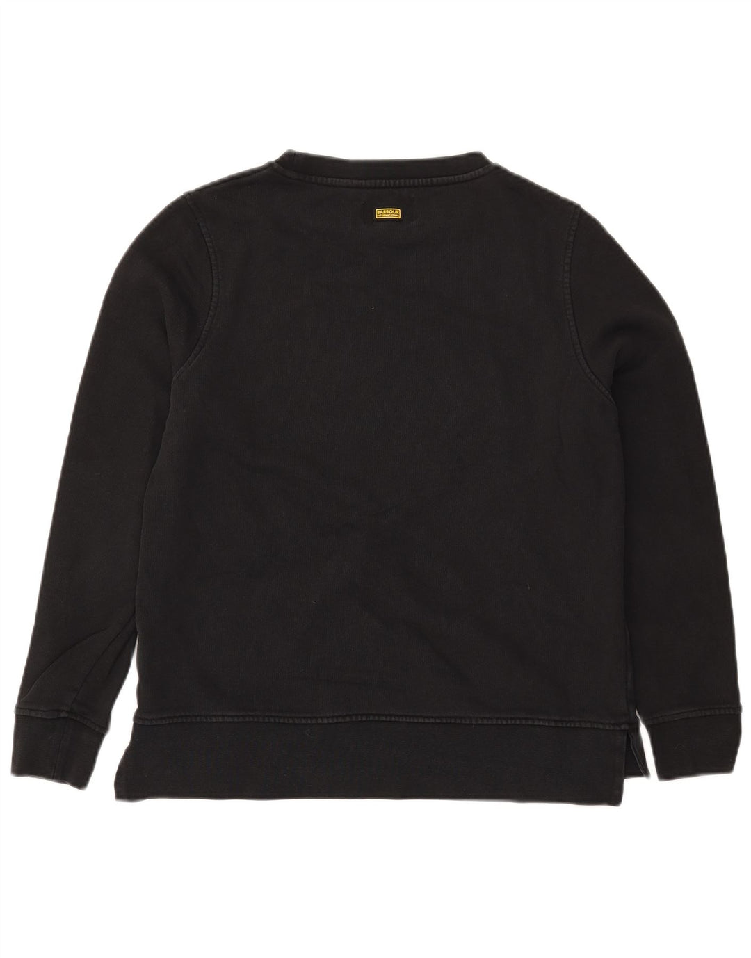 BARBOUR Grafisk Sweatshirt Jumper UK 12 Medium Sort Bomuld