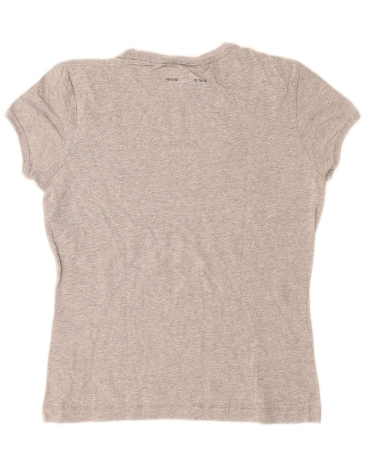 CHAMPION Womens Heritage Classics Grafisk T-Shirt Top UK 12 Medium Grey