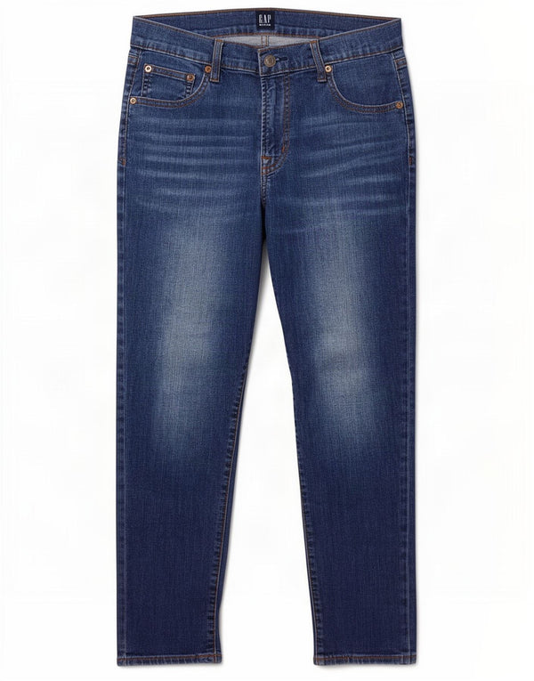 Gap Womens Girlfriend Crop Slim Jeans W26 L25 Blå Bomuld