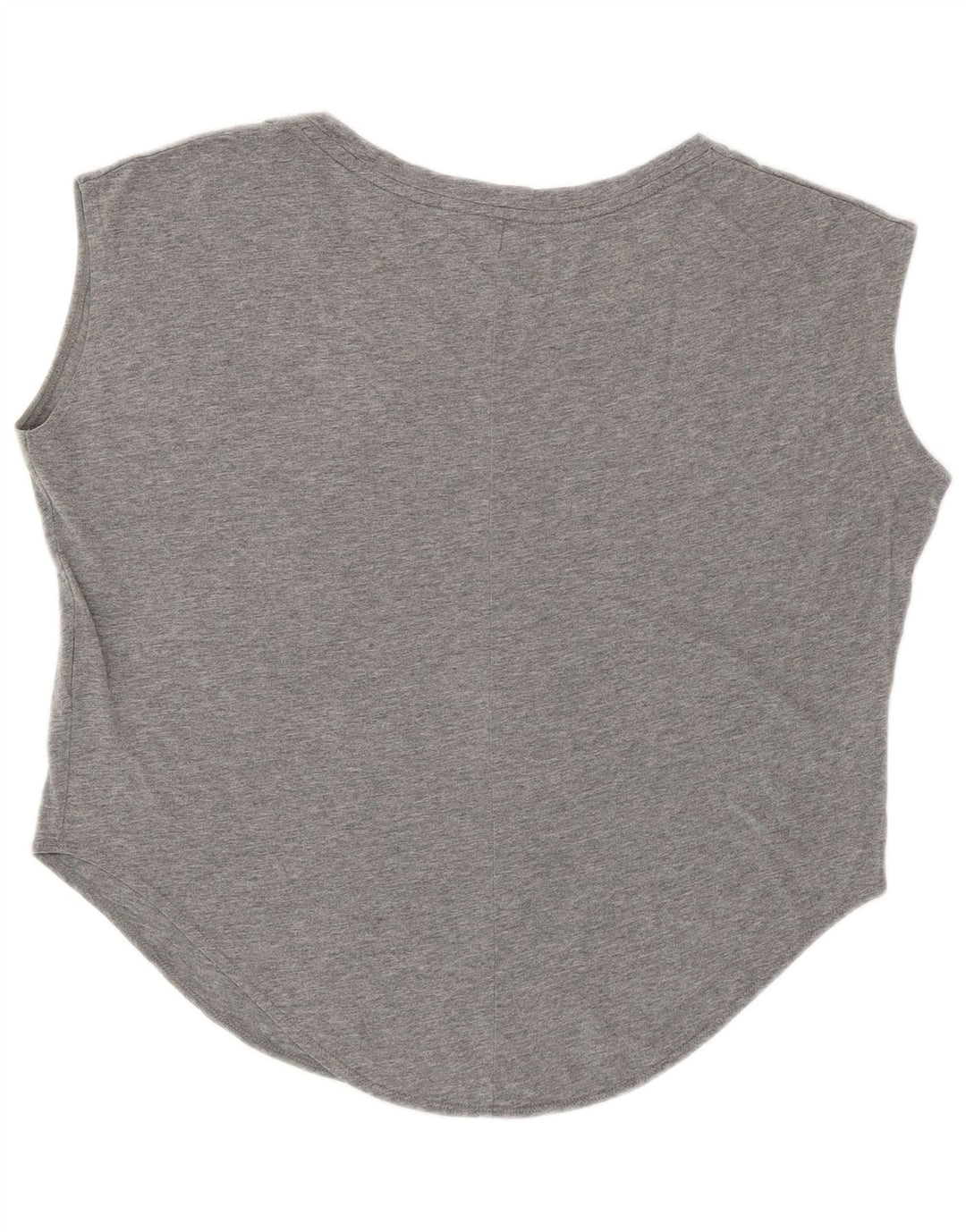 NIKE Womens Oversized Graphic Vest Top UK 10 Small Grey Cotton