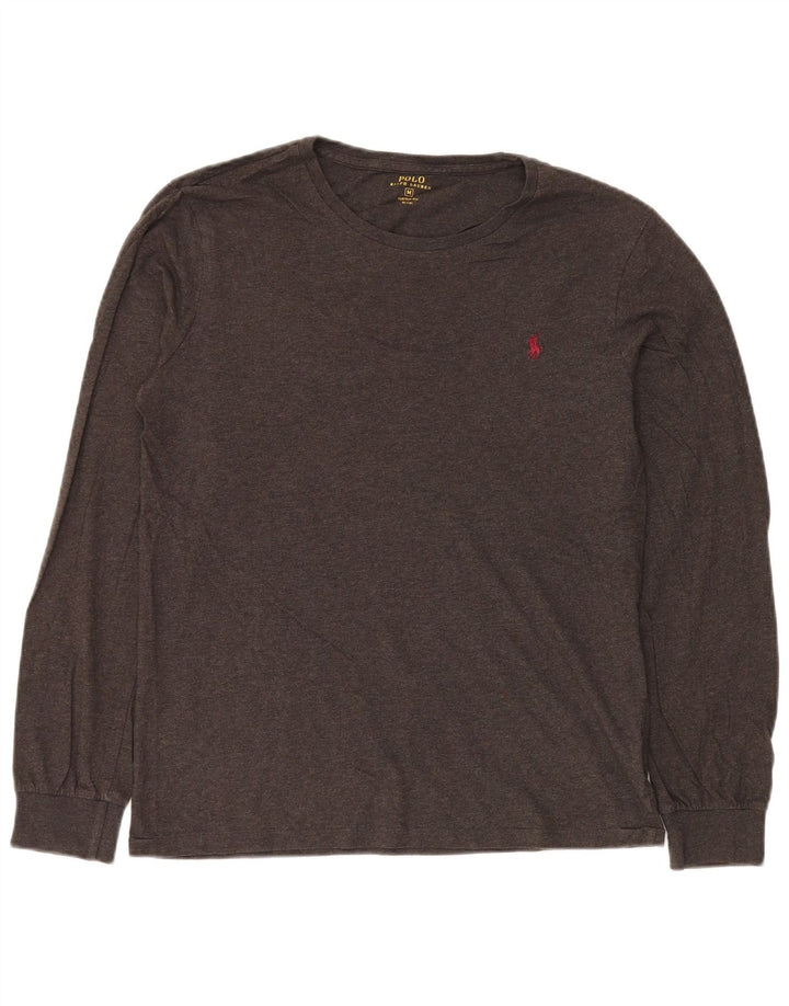POLO RALPH LAUREN Herre Custom Fit Top Langærmet mellemgrå bomuld