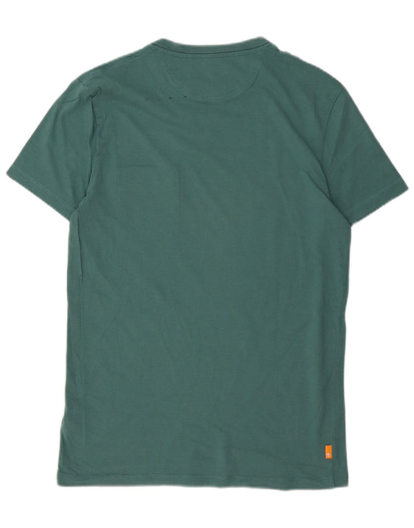 Timberland Herre Slim Fit T-Shirt Top Medium Grøn Bomuld