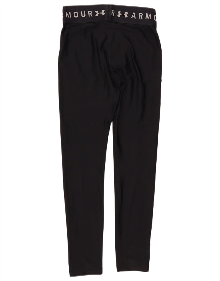 UNDER ARMOUR Dame Heat Gear Grafiske Leggings UK 12 Medium Sort