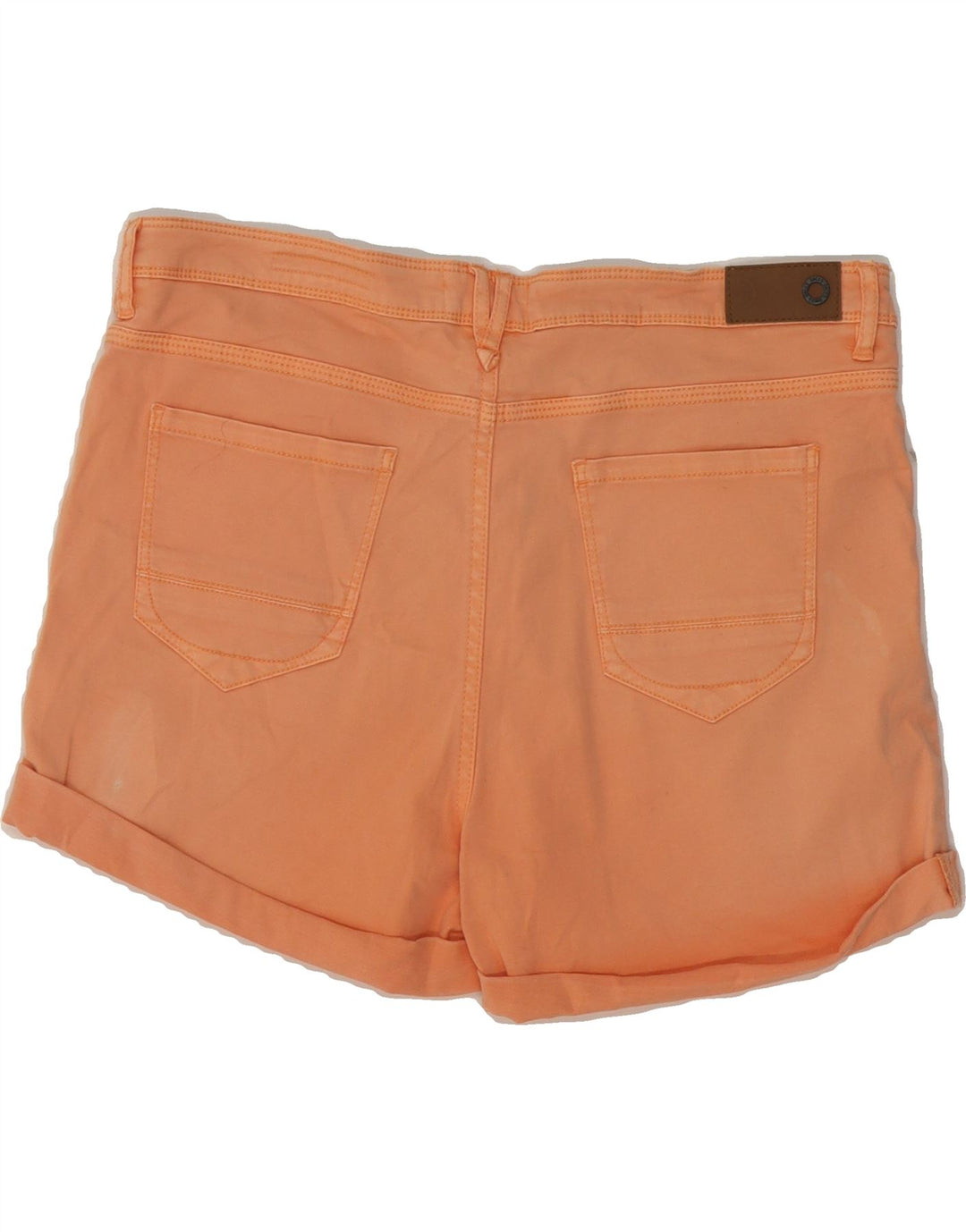 DACK'S Womens Slim Fit Denim Shorts IT 48 XL W32  Orange Cotton Vintage Dack's and Second-Hand Dack's from Messina Hembry 