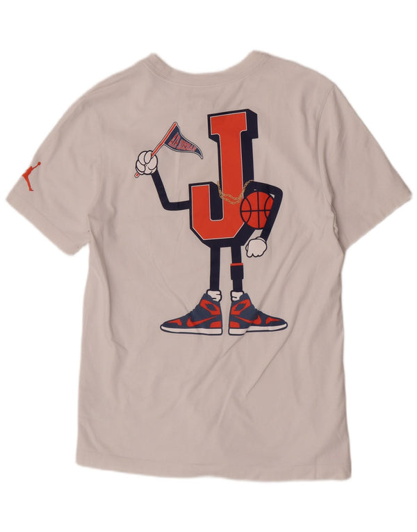 Jordan Herre Standard Fit Grafisk T-Shirt Top Medium Hvid Bomuld