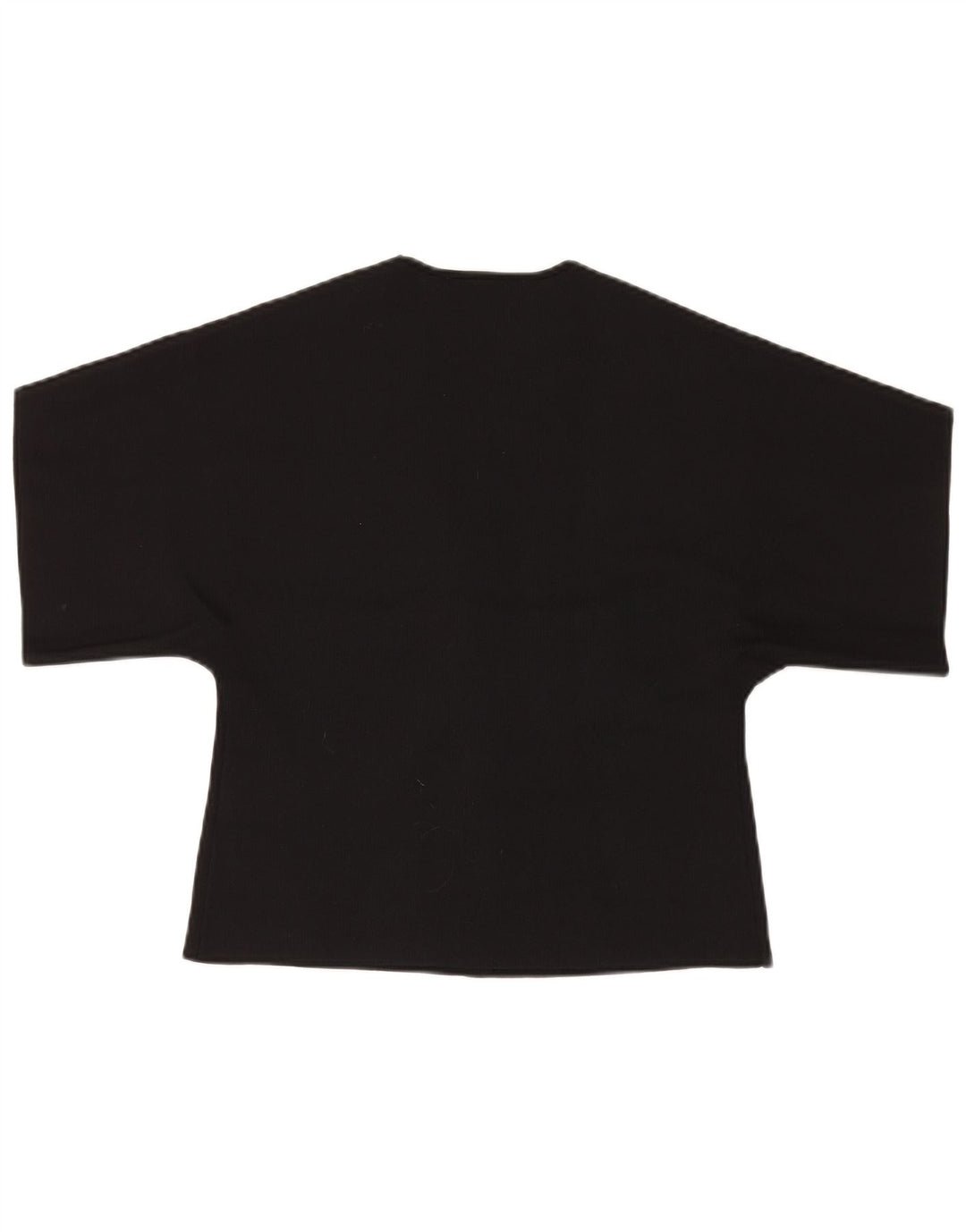Zara Kortærmet Crop Top UK 12 Medium Sort Polyester