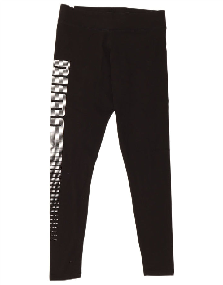 Puma Grafiske Leggings til kvinder UK 16 Stor sort bomuld