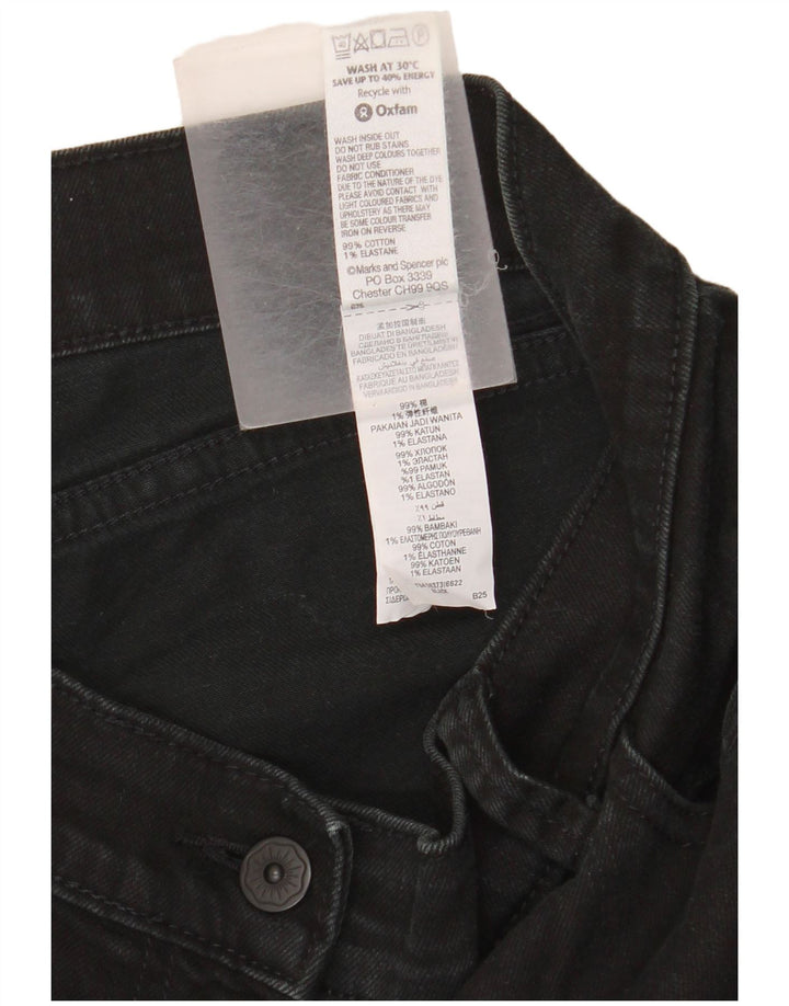 Marks & Spencer Dame Bootcut Jeans UK 14 Large W32 L30 Black Bomuld
