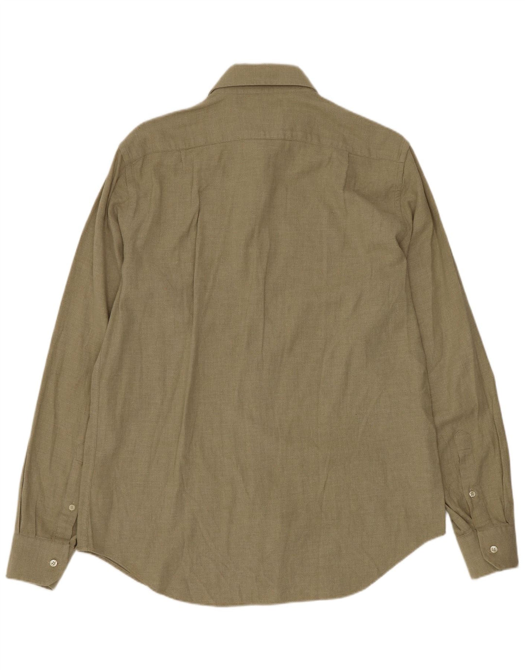 Les Copains Herre Regular Fit Skjorte Størrelse 15 1/2 40 Medium Grøn Bomuld