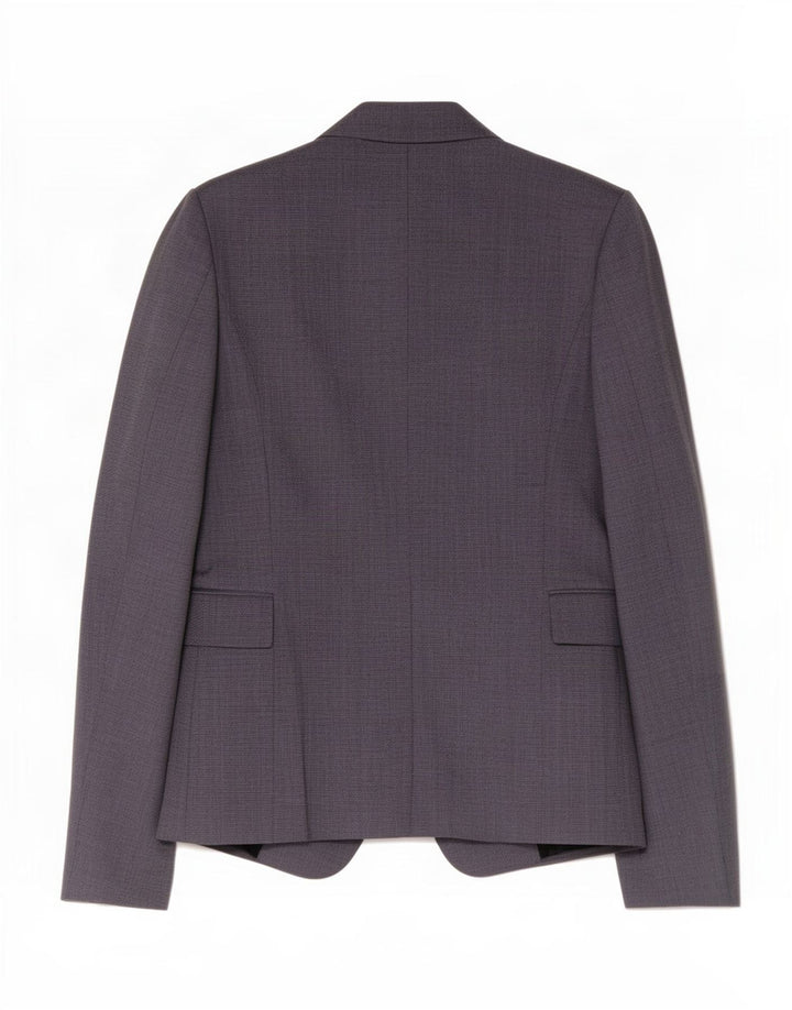 Zara Dame 1 Knap Blazer Jacket UK 6 XS Navy Blue Acetate
