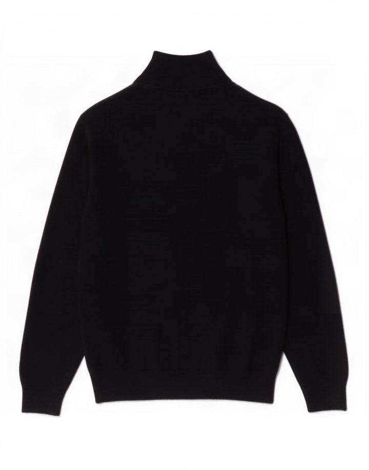 Gant Herre Zip Neck Jumper Sweater Medium Navy Blue Uld