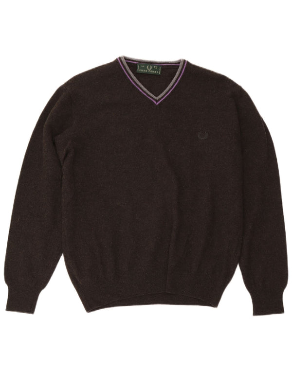 Fred Perry Herre V-hals sweater XL sort uld