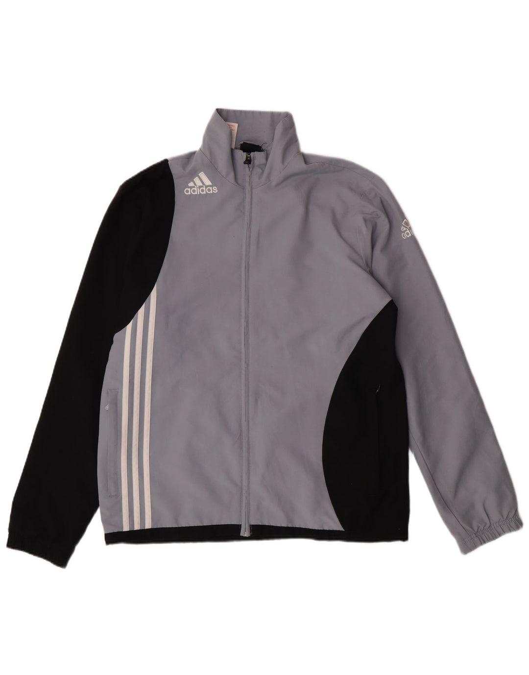 ADIDAS Boys Rain Jacket 15-16 Years Blue Colourblock Polyester