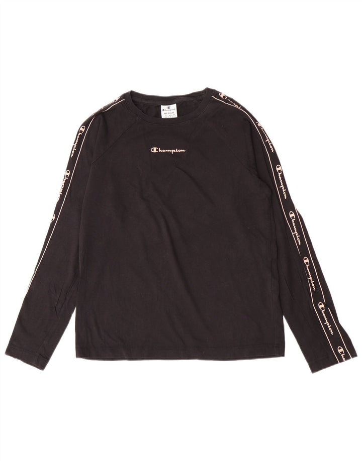 Champion Dame Grafisk Top Langærmet UK 12 Medium Sort