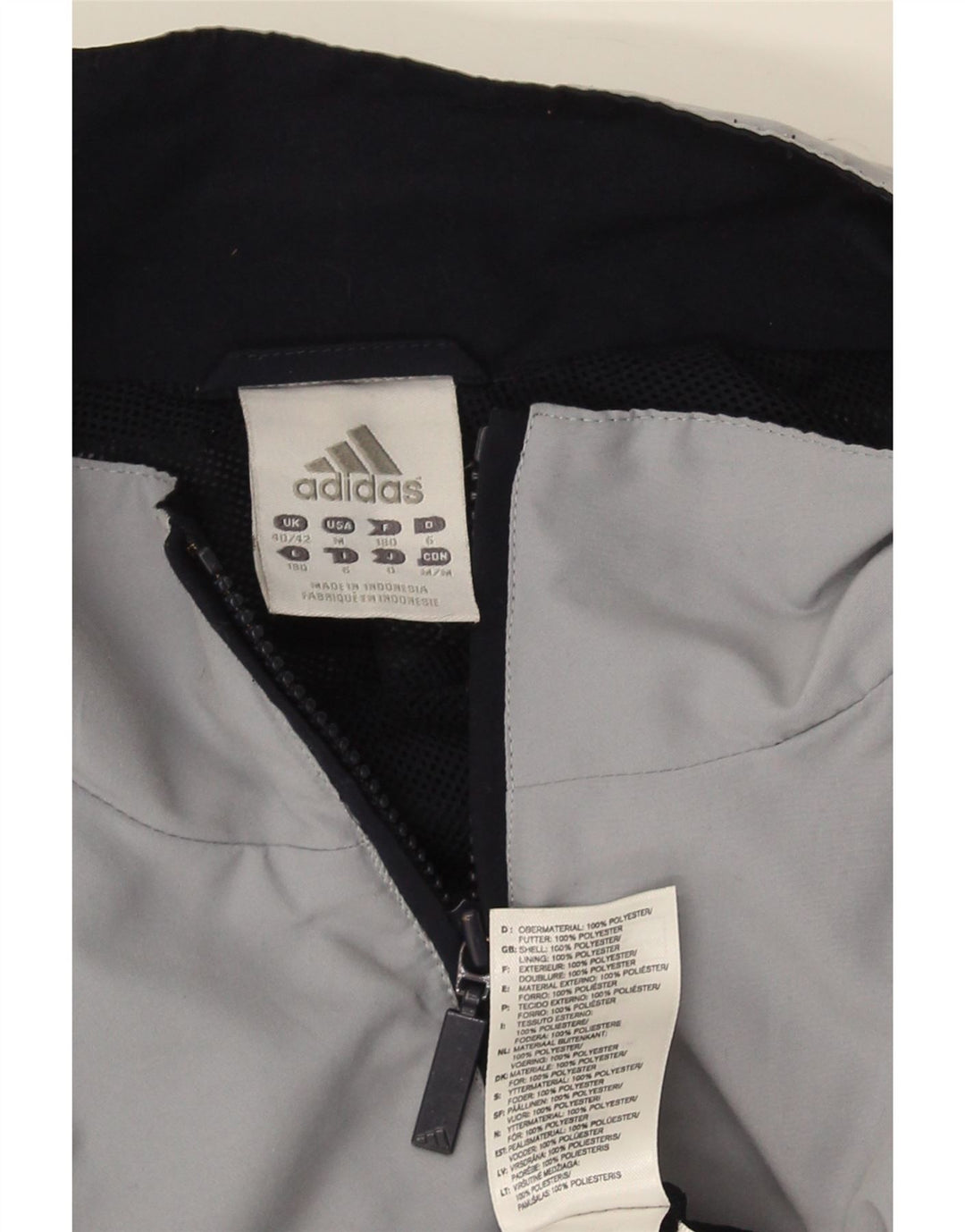 Adidas Træningsdragt til mænd Topjakke UK 40/42 Medium Navy Blue Colourblock