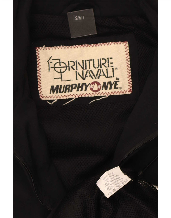 Murphy & Nye Dame Oversized grafisk regnjakke UK 10 Small Black