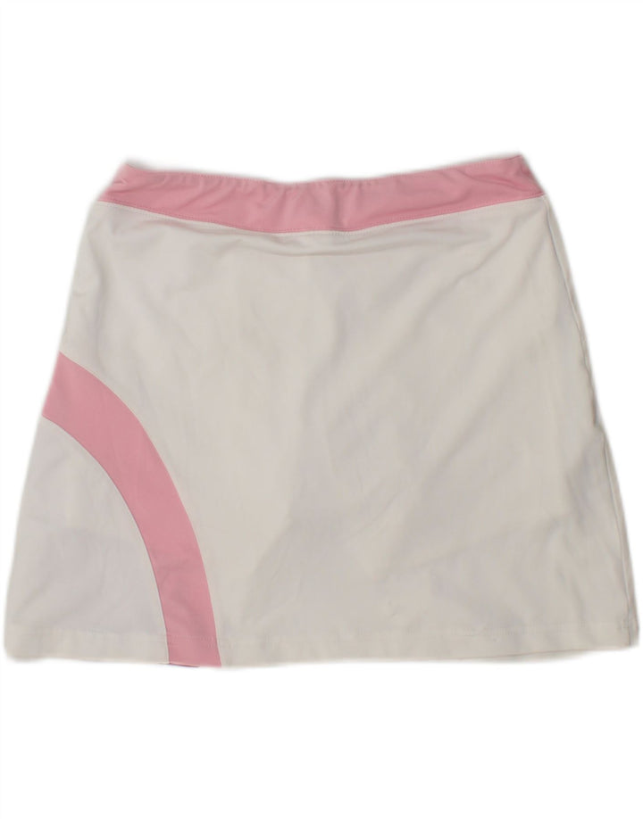 WILSON Womens Skort UK 12 Medium  White Colourblock Polyester Vintage Wilson and Second-Hand Wilson from Messina Hembry 