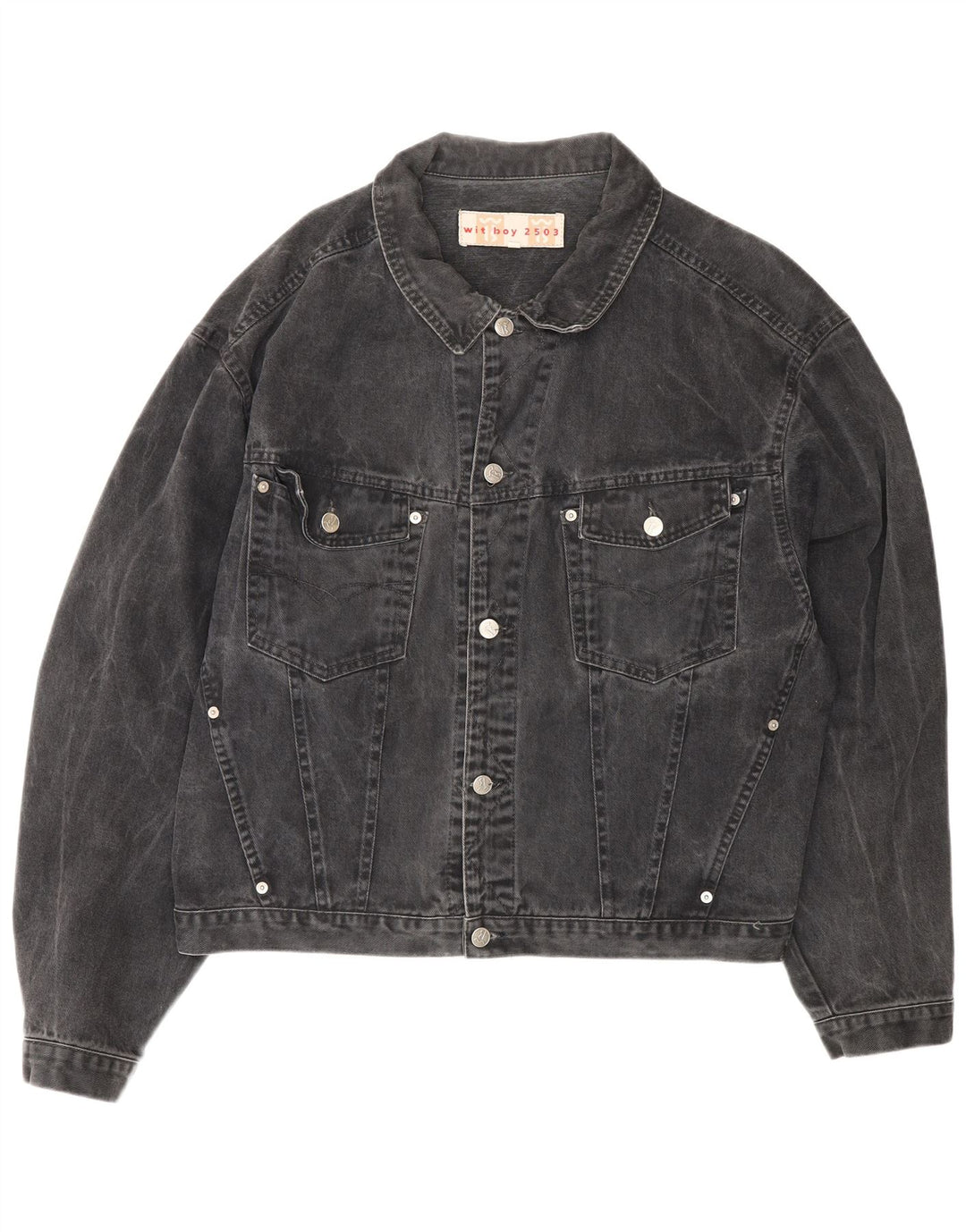 Wit Boy Herre denimjakke UK 44 2XL Grå