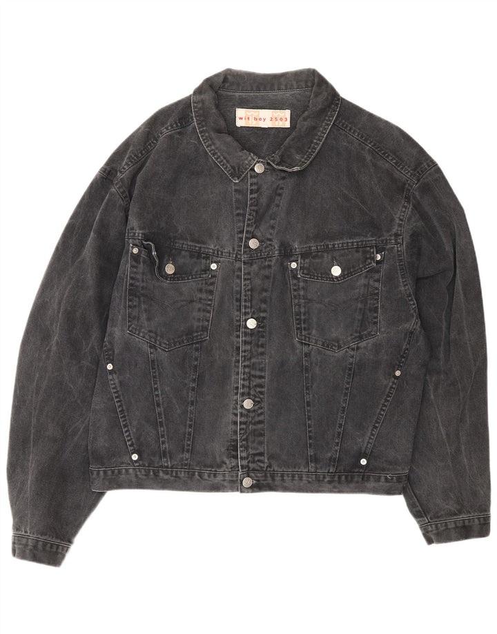 Wit Boy Herre denimjakke UK 44 2XL Grå