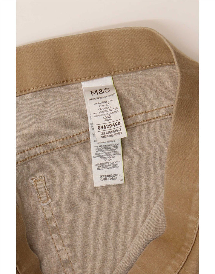 Marks & Spencer Dame Jegging Jeans UK 12 Medium W30 L29 Brun Bomuld
