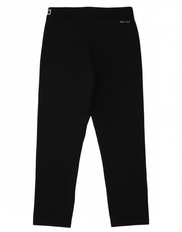 NIKE Womens Dri Fit Graphic Capri Leggings UK 4 XS  Black Polyester