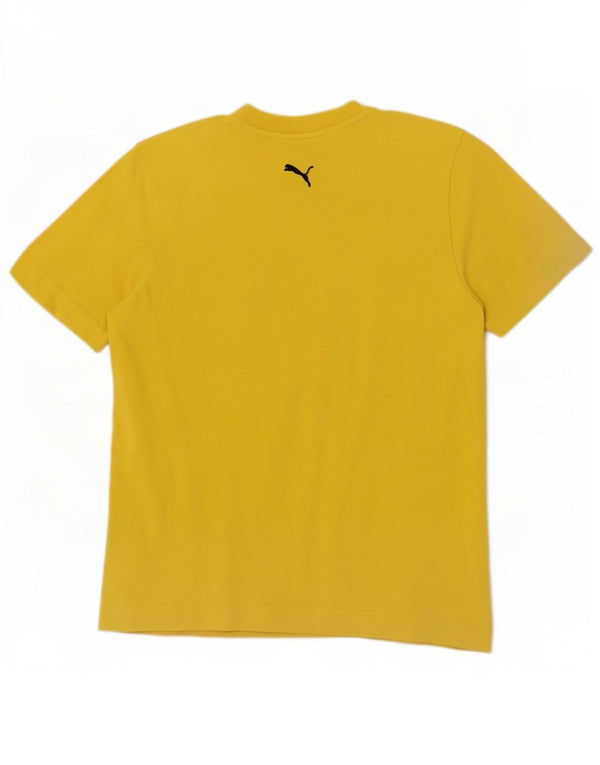 Puma Herre grafisk T-shirt Top Medium Gul Bomuld