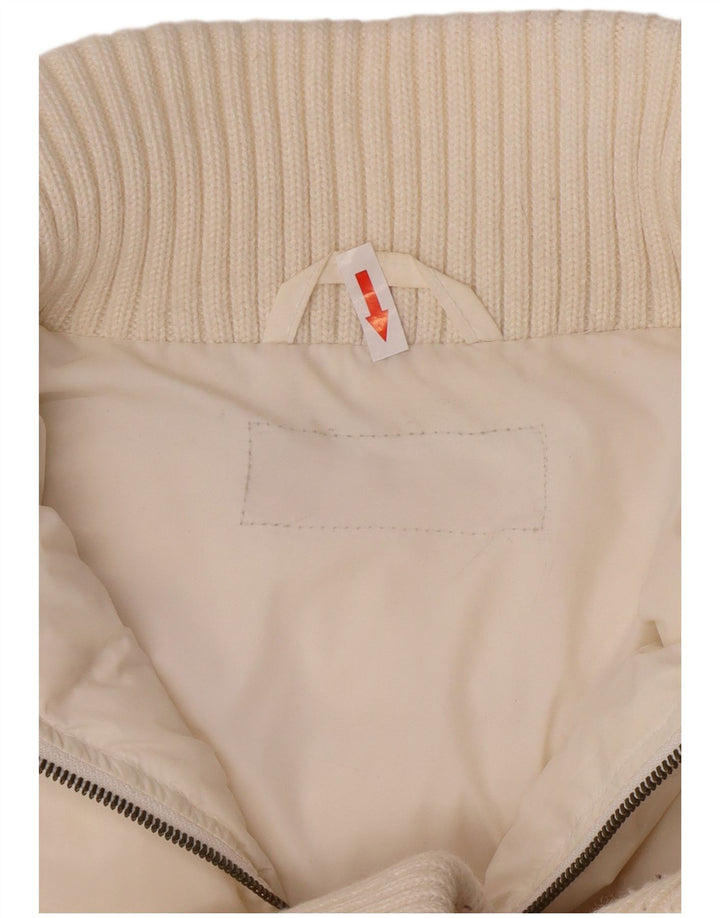 Phard Polstret hættejakke til kvinder UK 14 Medium White Nylon
