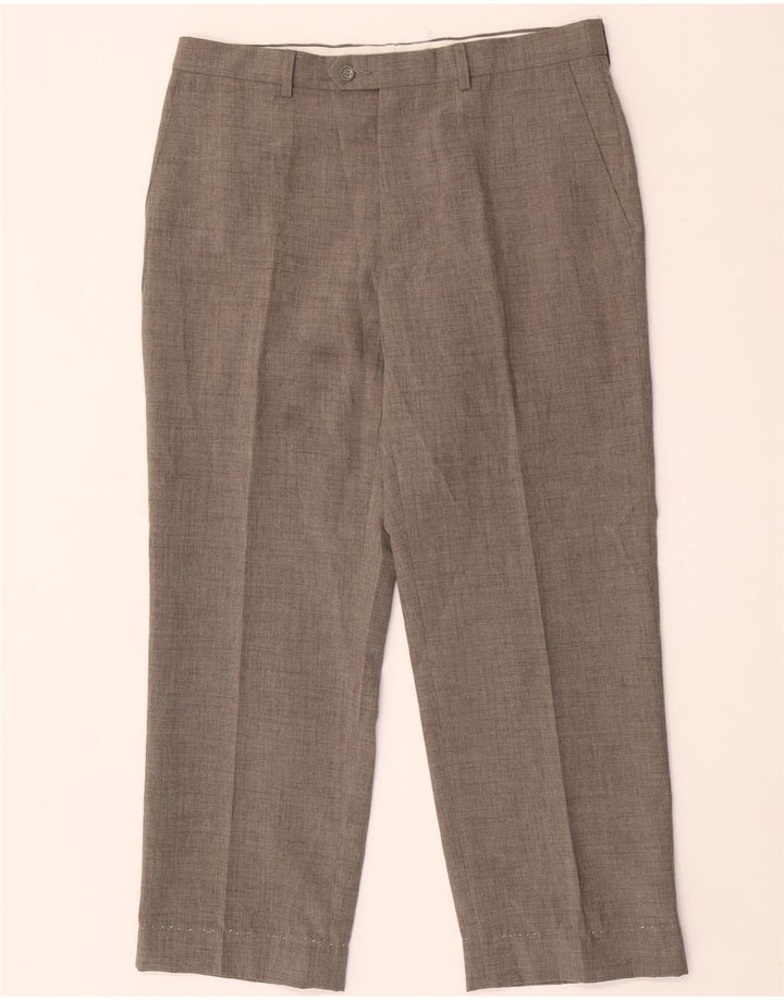 Marks & Spencer Straight Suit Bukser til mænd W34 L27 Grå polyester