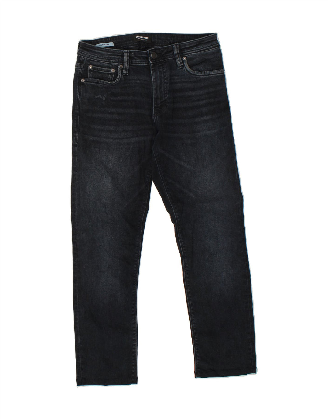 JACK & JONES Womens GLENN Slim Jeans W30 L27 Navy Blue Cotton Vintage Jack & Jones and Second-Hand Jack & Jones from Messina Hembry 