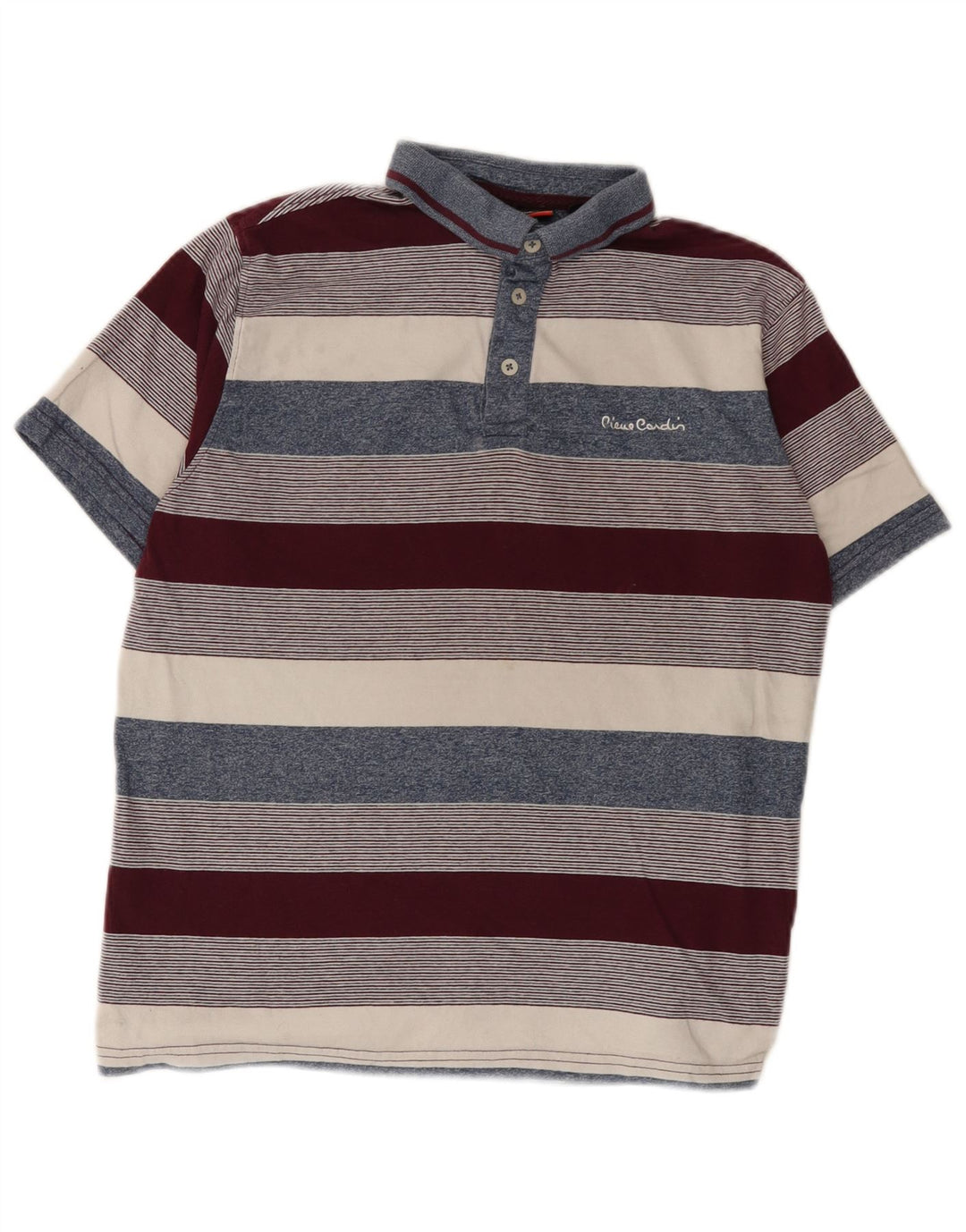 Pierre Cardin Herre poloshirt Medium flerfarvet stribet bomuld