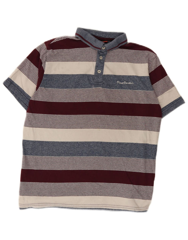 Pierre Cardin Herre poloshirt Medium flerfarvet stribet bomuld