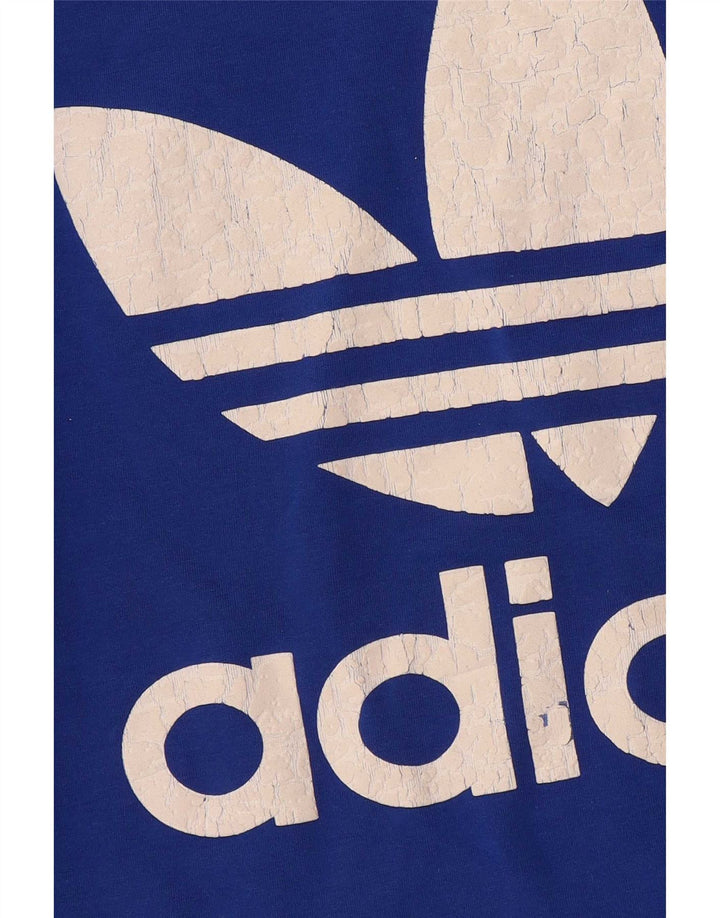 Adidas Grafisk T-shirt top til mænd, lille blå bomuld