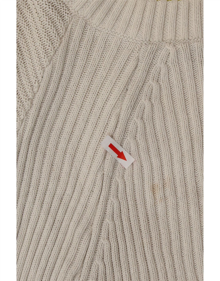Topshop Womens Crop Oversized Crew Neck sweater UK 12 Medium White