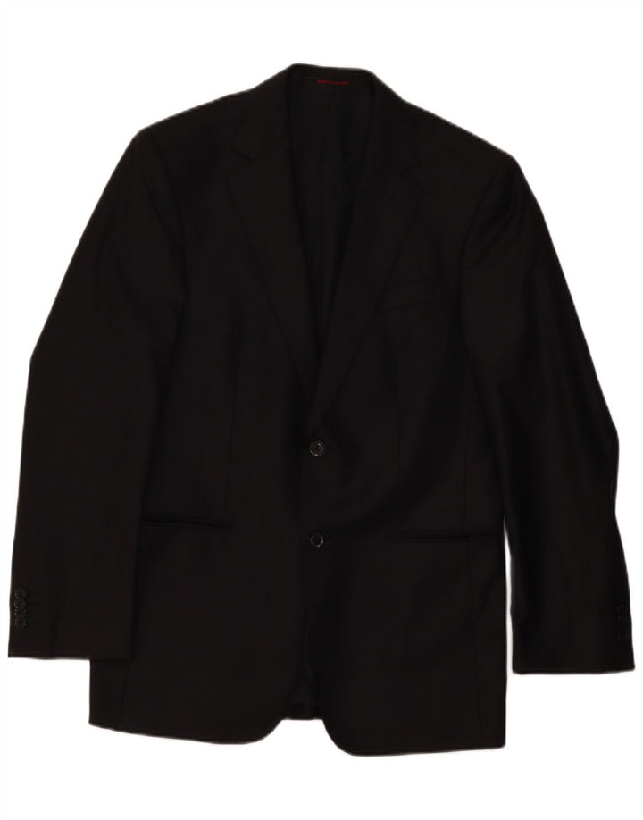 Pierre Cardin Herre 2-knaps blazerjakke UK 38 Medium Sort Klassisk