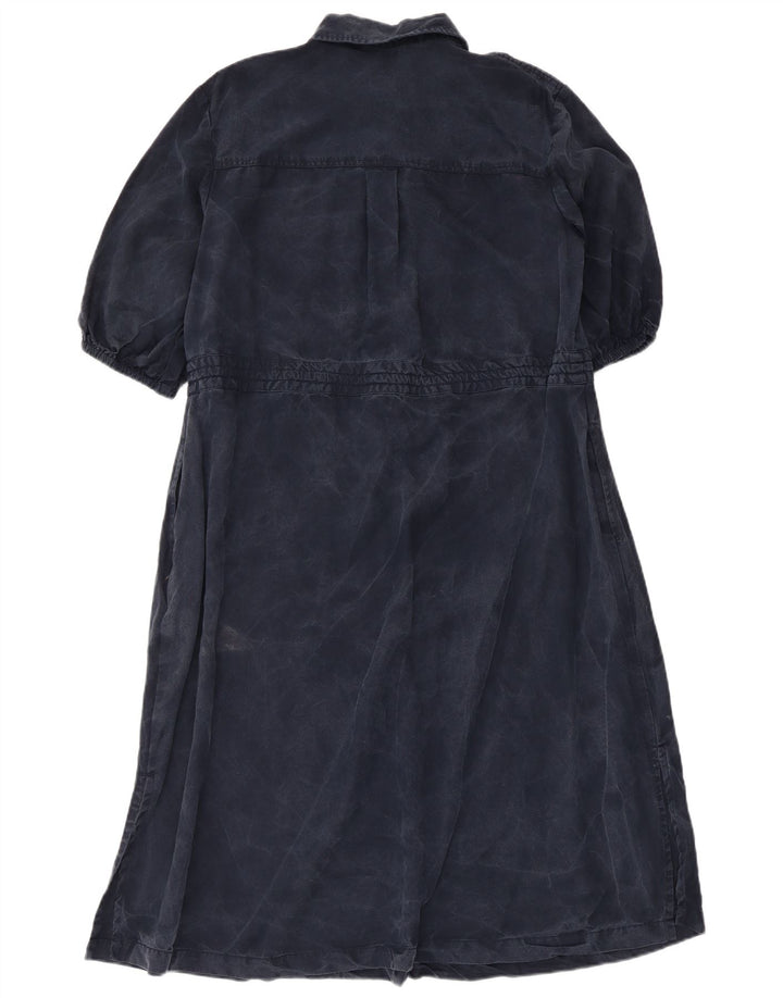 French Connection Dame Maxi Dress UK 14 Medium Navy Blue Lyocell