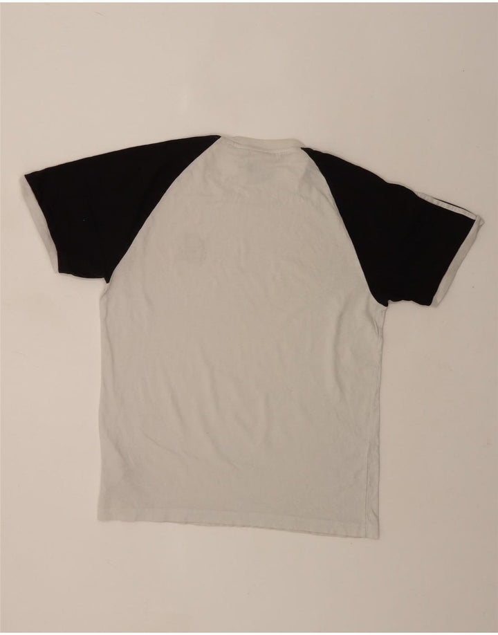 Adidas Herre T-Shirt Top Medium White Colourblock Bomuld