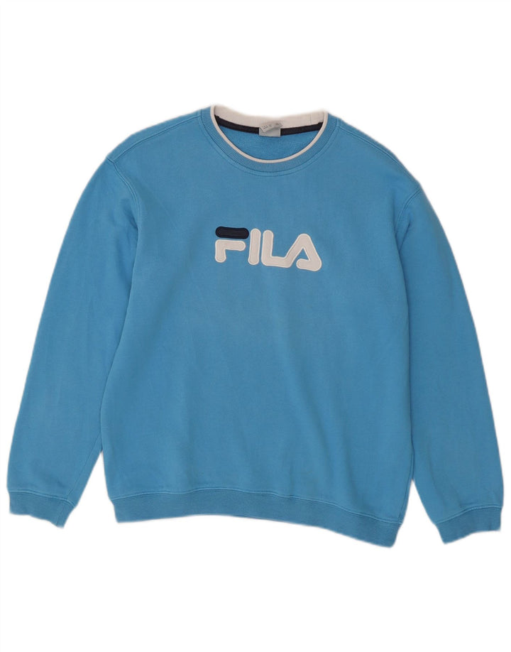 Fila Girls Graphic Sweatshirt Jumper 11-12 år Medium Blå Bomuld