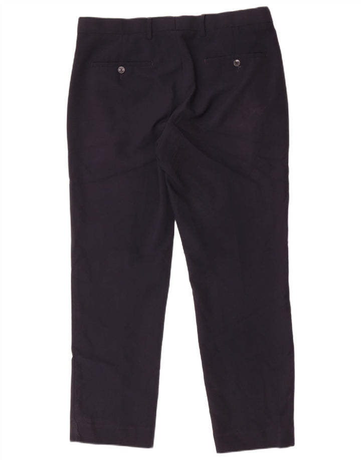 Marks & Spencer Herre Regular Chino Bukser W34 L29 Navy Blue Polyester