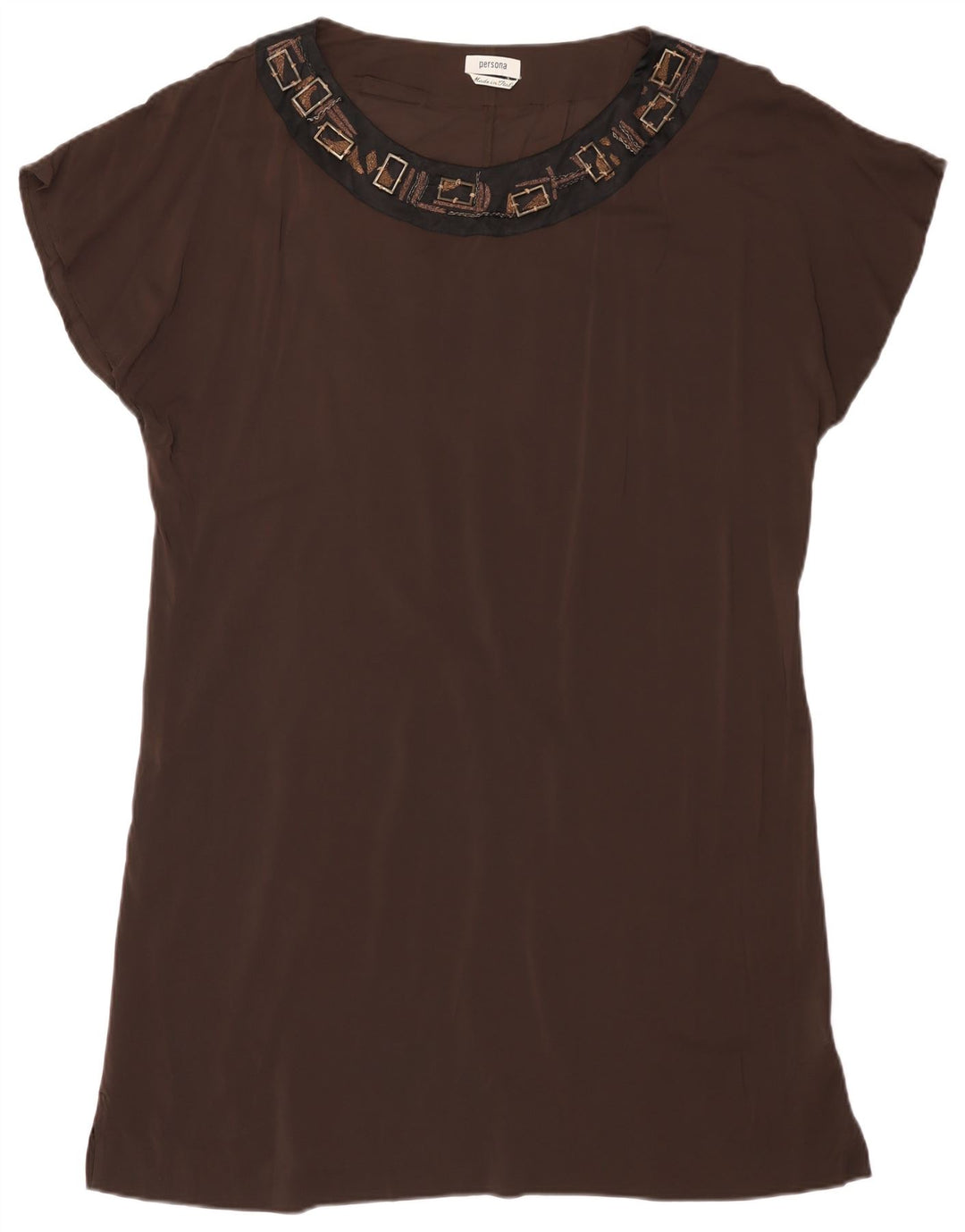 Persona Damebluse Top Størrelse 23 Medium Brun Viscose