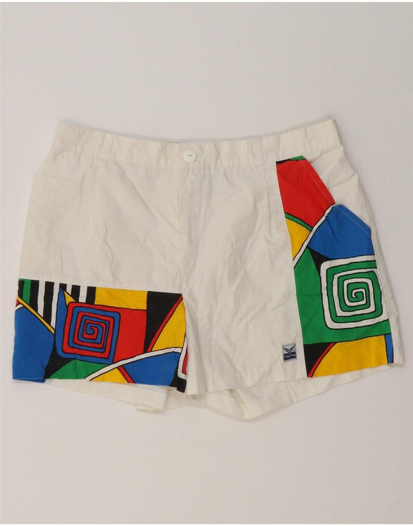 TRIGEMA Mens Chino Shorts IT 52 XL W36 White Geometric Cotton