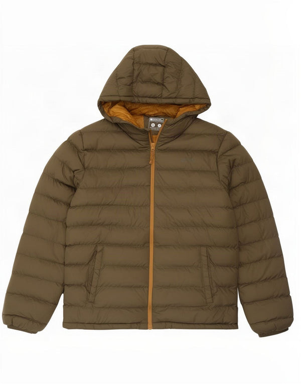 Mountain Warehouse Mens Hooded Padded Jacket UK 40 Large Khaki Polyamide