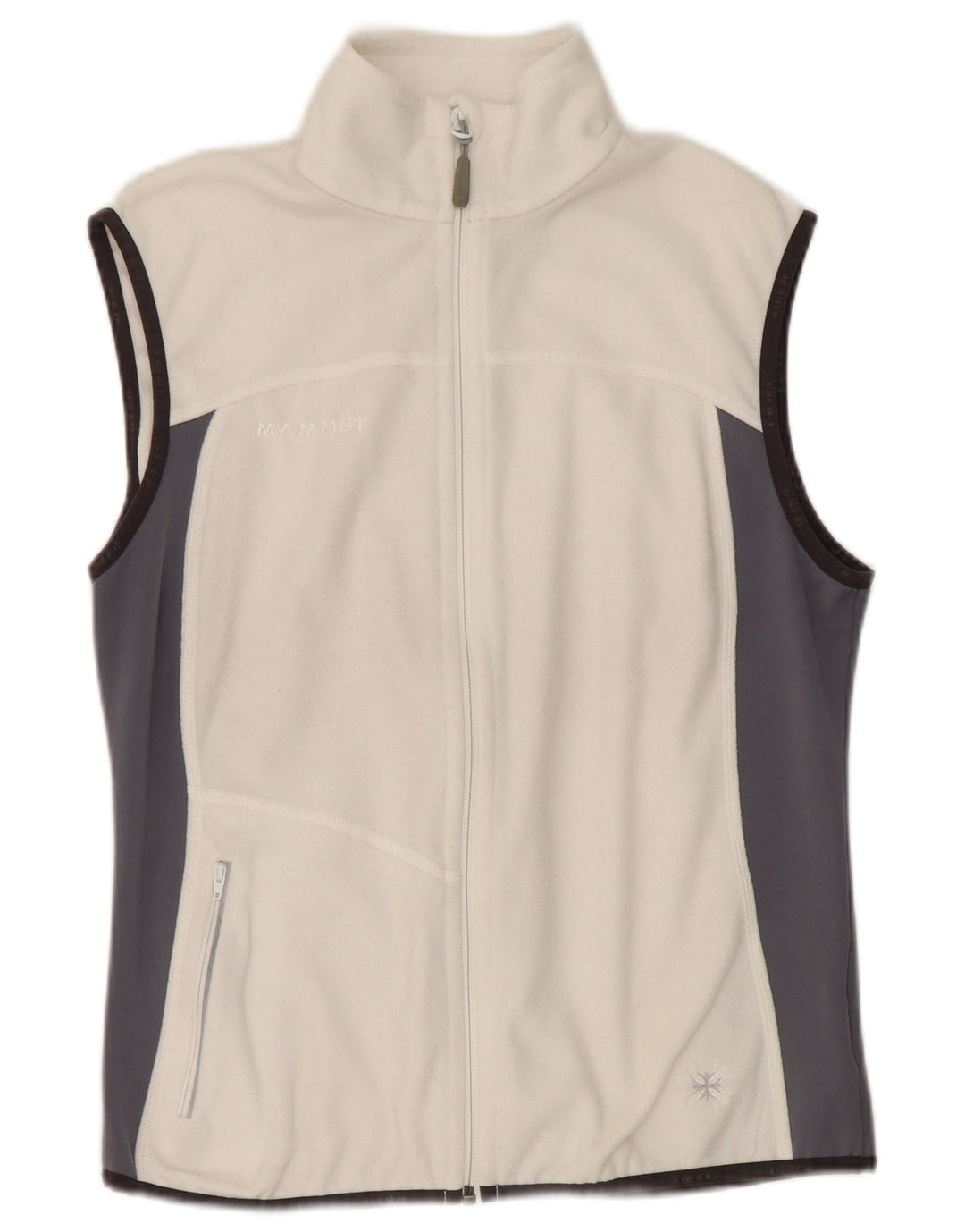 Mammut Dame Fleece Gilet UK 16 Large White Colourblock Polyester
